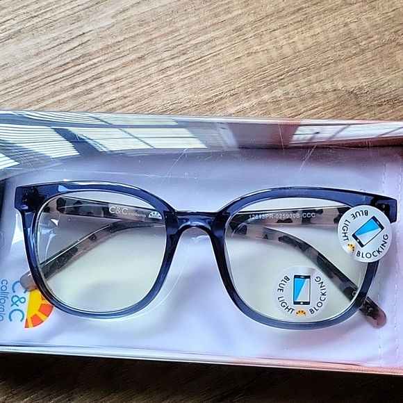 C&C California Bluelight Blocking Glasses Blue Clear Frames Blue Light - Picture 7 of 8